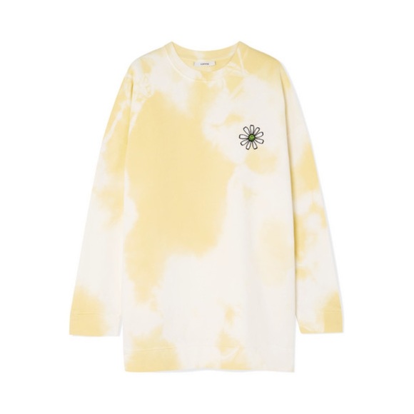 Yellow tie dye crewneck Clearance